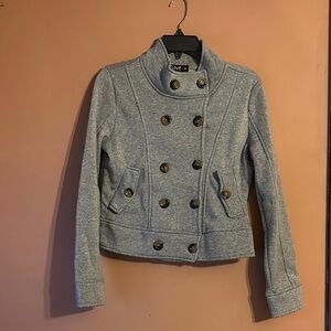 Love Women's Charcoal Double-Breasted Pea Coat